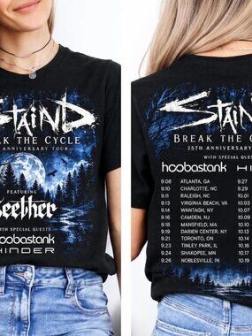 Staind Break The Cycle 25th Anniversary Tour 2026 T-Shirt